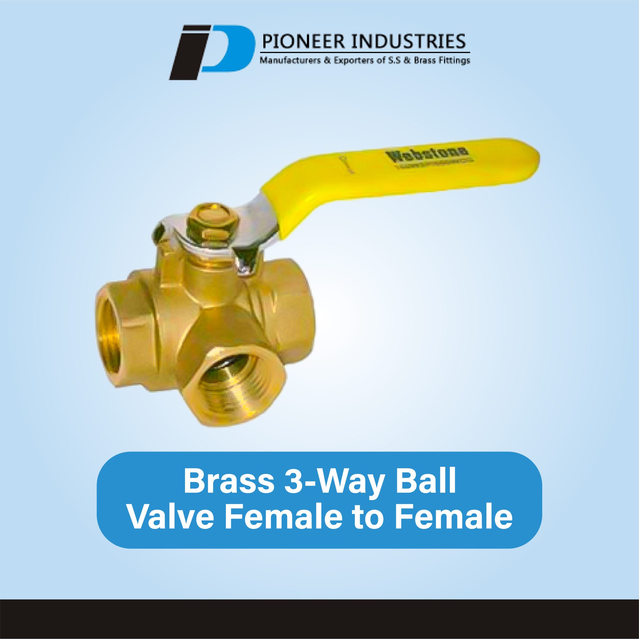 Brass 3-Way Ball Valve Female to Female
