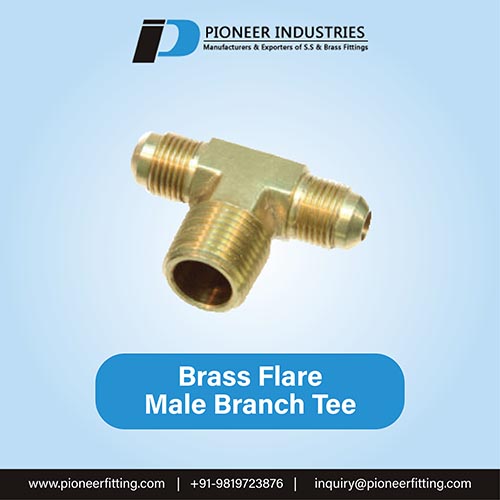 Brass Flare Male Branch Tee