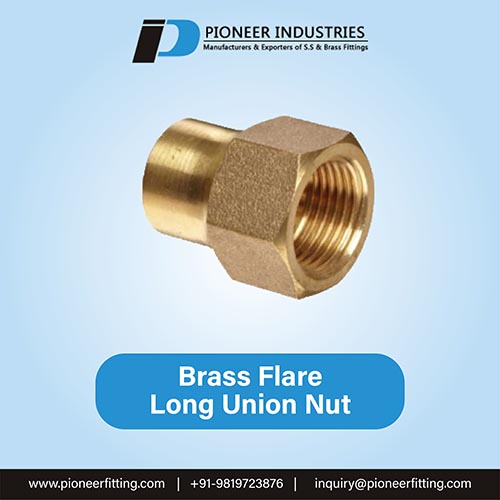 Brass Inverted Flare Long Union Nut