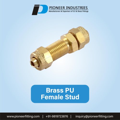 Brass PU Female Stud