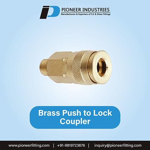Brass Push to Lock Coupler