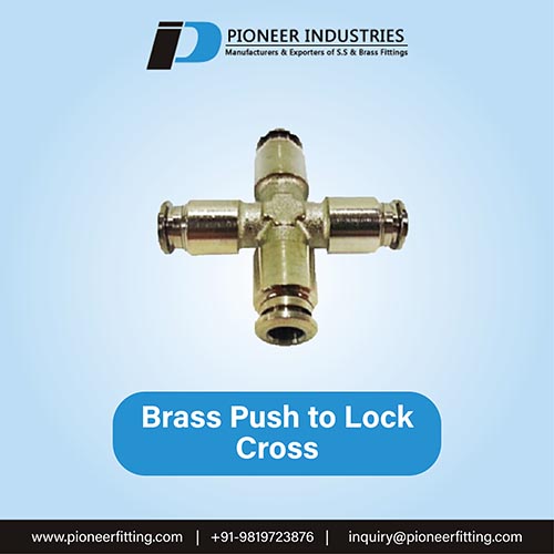 Brass Push to Lock Cross