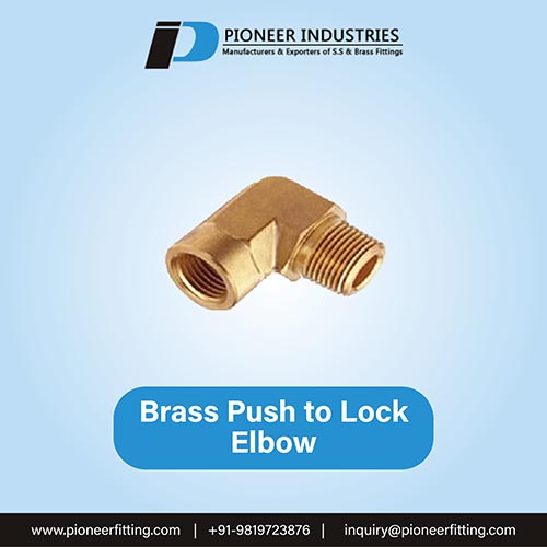 Brass Push to Lock Elbow