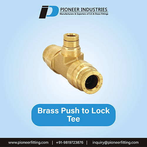 Brass Push to Lock Tee