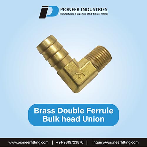 Brass Double Ferrule Bulk head Union