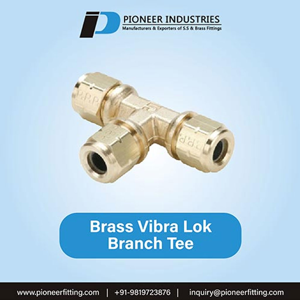 Brass Vibra-Lok Branch Tee