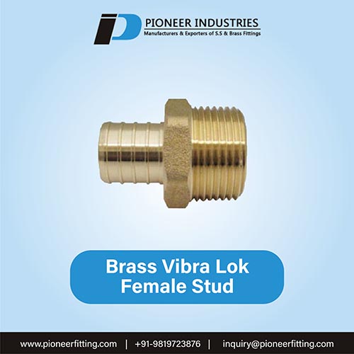 Brass Vibra-Lok Female Stud
