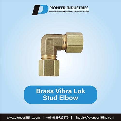 Brass Vibra-Lok Stud Elbow