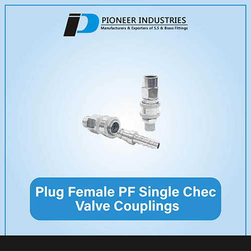 Plug Female PF Single Check Valve Couplings