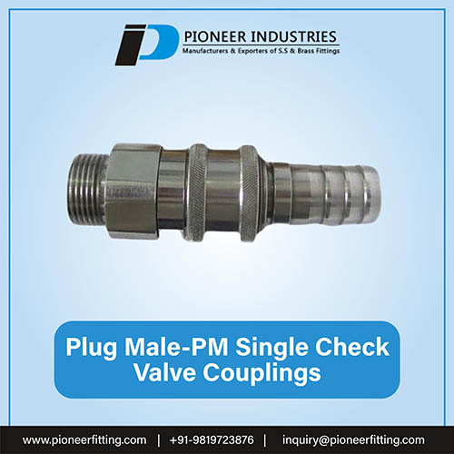 Plug Male PM Single Check Valve Couplings