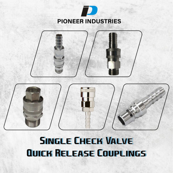 Single Check Valve Quick Release Couplings