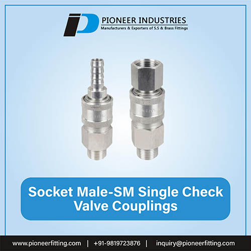 Socket Male SM Single Check Valve Couplings