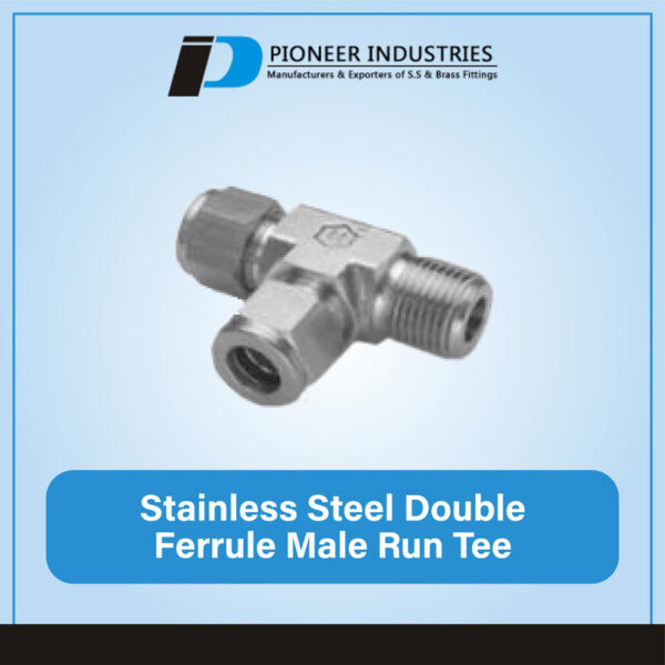 Stainless Steel Double Ferrule Male Run Tee