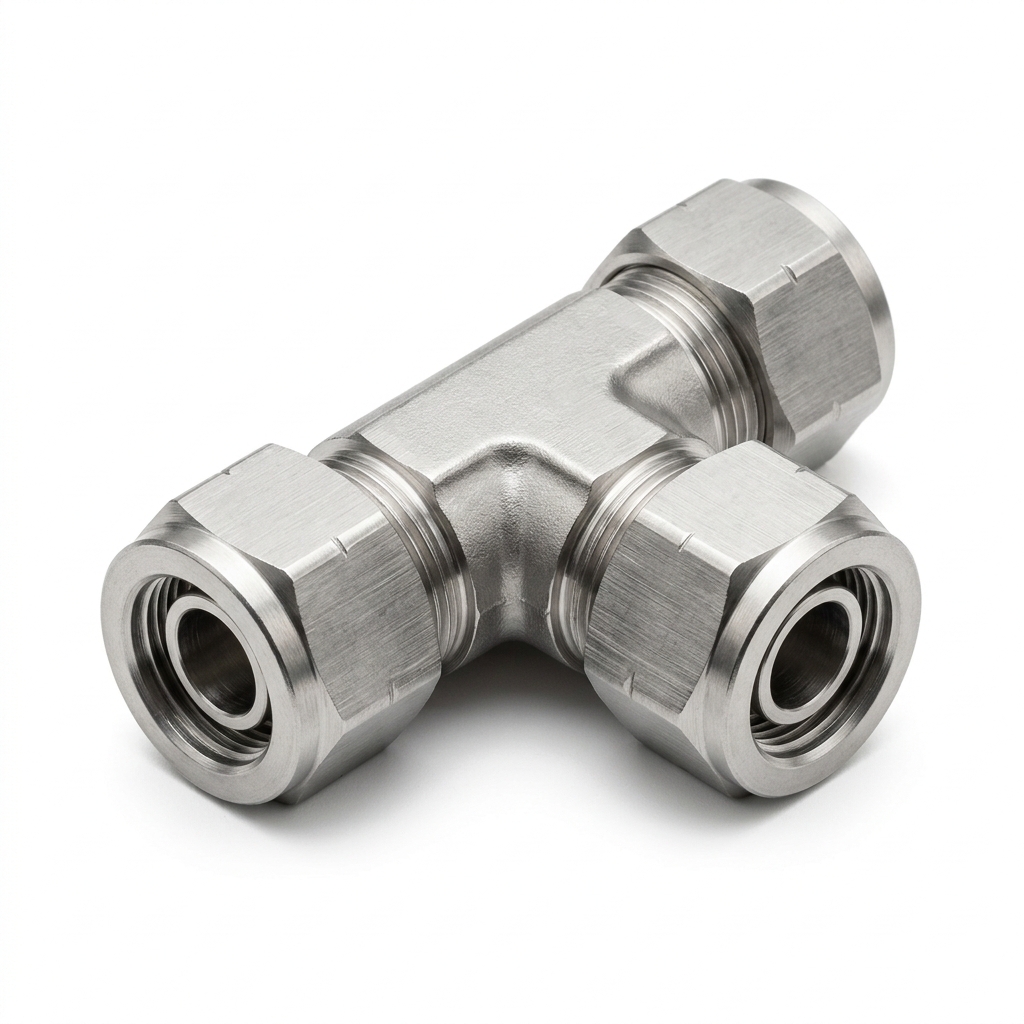 Stainless Steel Double Ferrule Union Tee - Pioneer Industries