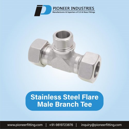 Stainless Steel Flare Male Branch Tee