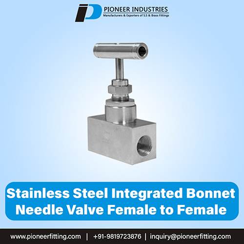 Stainless Steel Integrated Bonnet Needle Valve Female to Female