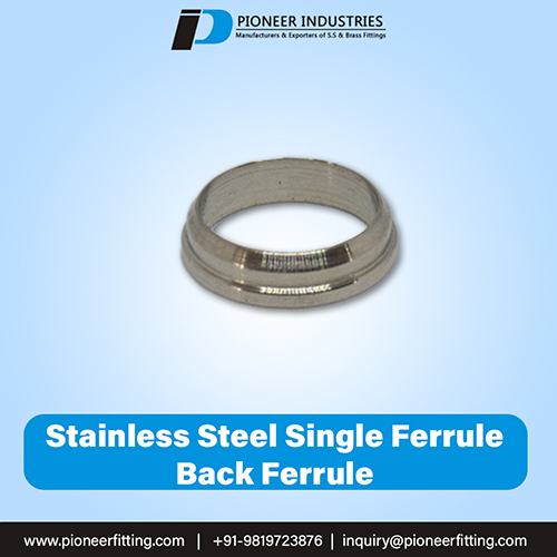Stainless Steel Single Ferrule Back Ferrule