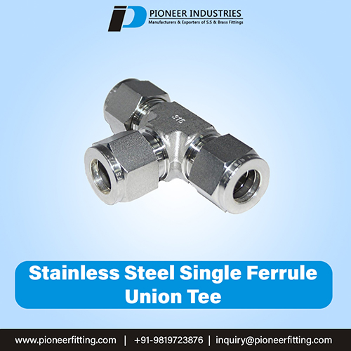 Stainless Steel Single Ferrule Union Tee