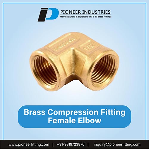 Brass Compression Fitting Female Elbow