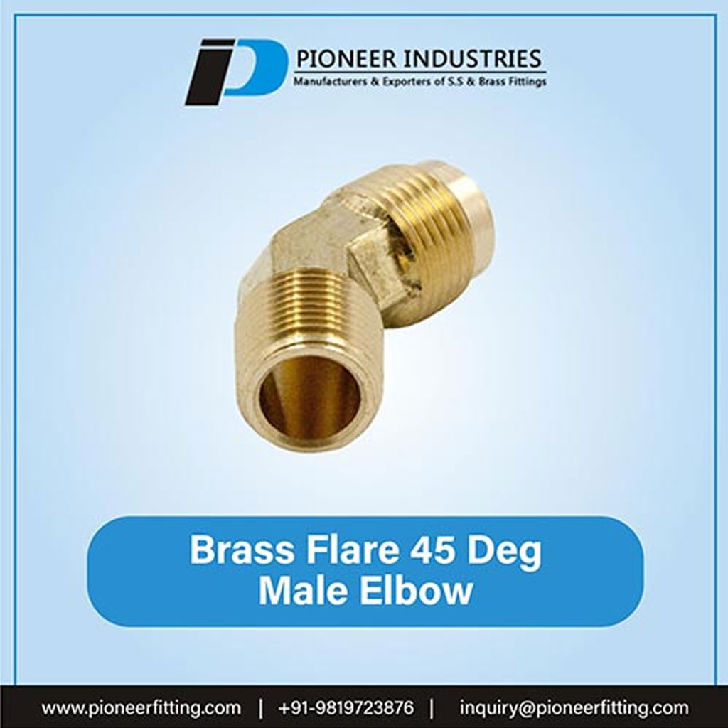 Brass Flare 45 deg Male Elbow