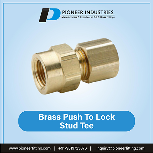 Brass Push to Lock Stud Tee