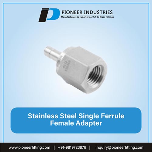 Stainless Steel Single Ferrule Female Adapter