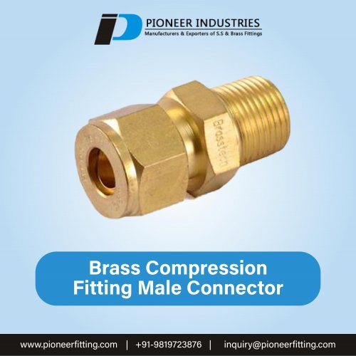 Brass Compression Fitting Male Connector 1