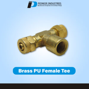 Brass PU Female Tee