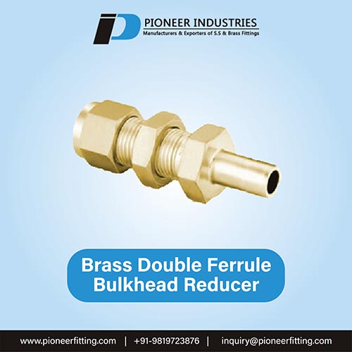 Brass Double Ferrule Bulkhead Reducer