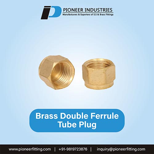 Brass Double Ferrule Tube Plug