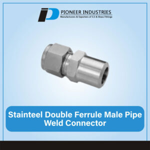 Stainless Steel Double Ferrule Male Pipe Weld Connector