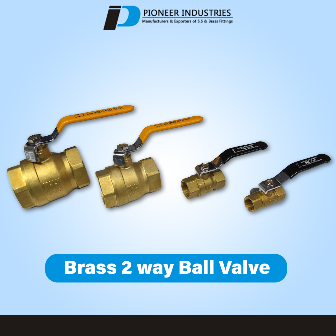 Brass 2-way ball valves manufacturer, supplier, and exporter in India